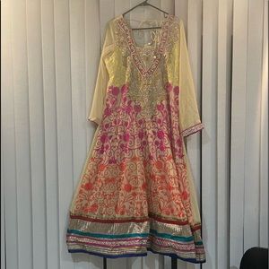 Selling multicolor anarkhali selling $80 or best offer